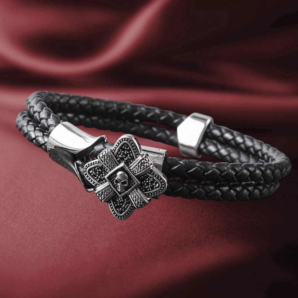 Men's Midnight Skull Steel Bracelet