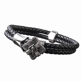Men's Midnight Skull Steel Bracelet 