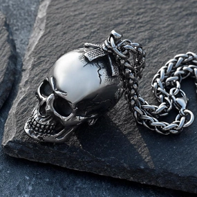 Men's Personalized Pendant With Retro Titanium Steel Sweater Chain 