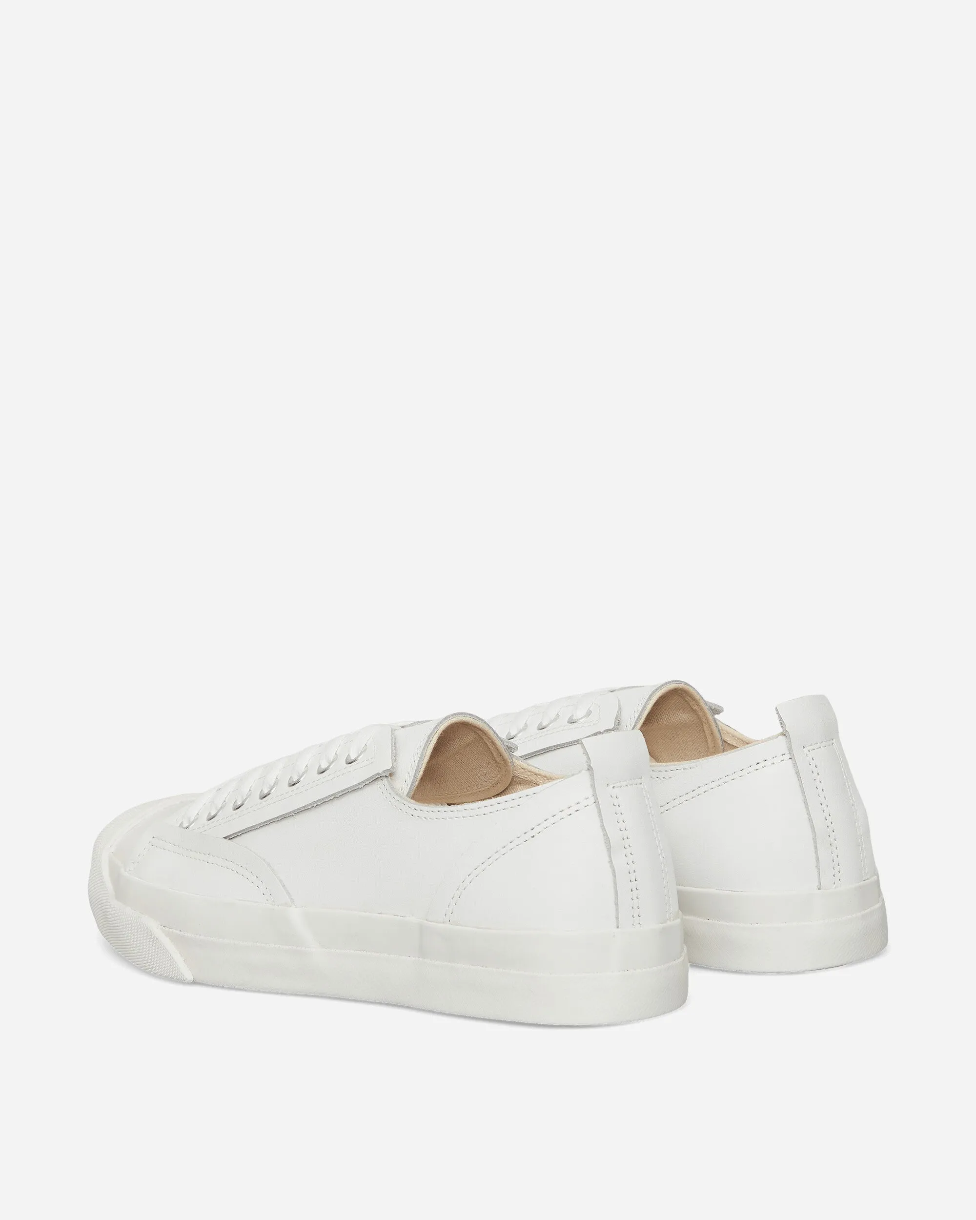 Herren Sneaker aus Leder mit Zehen-Logo in Weiß