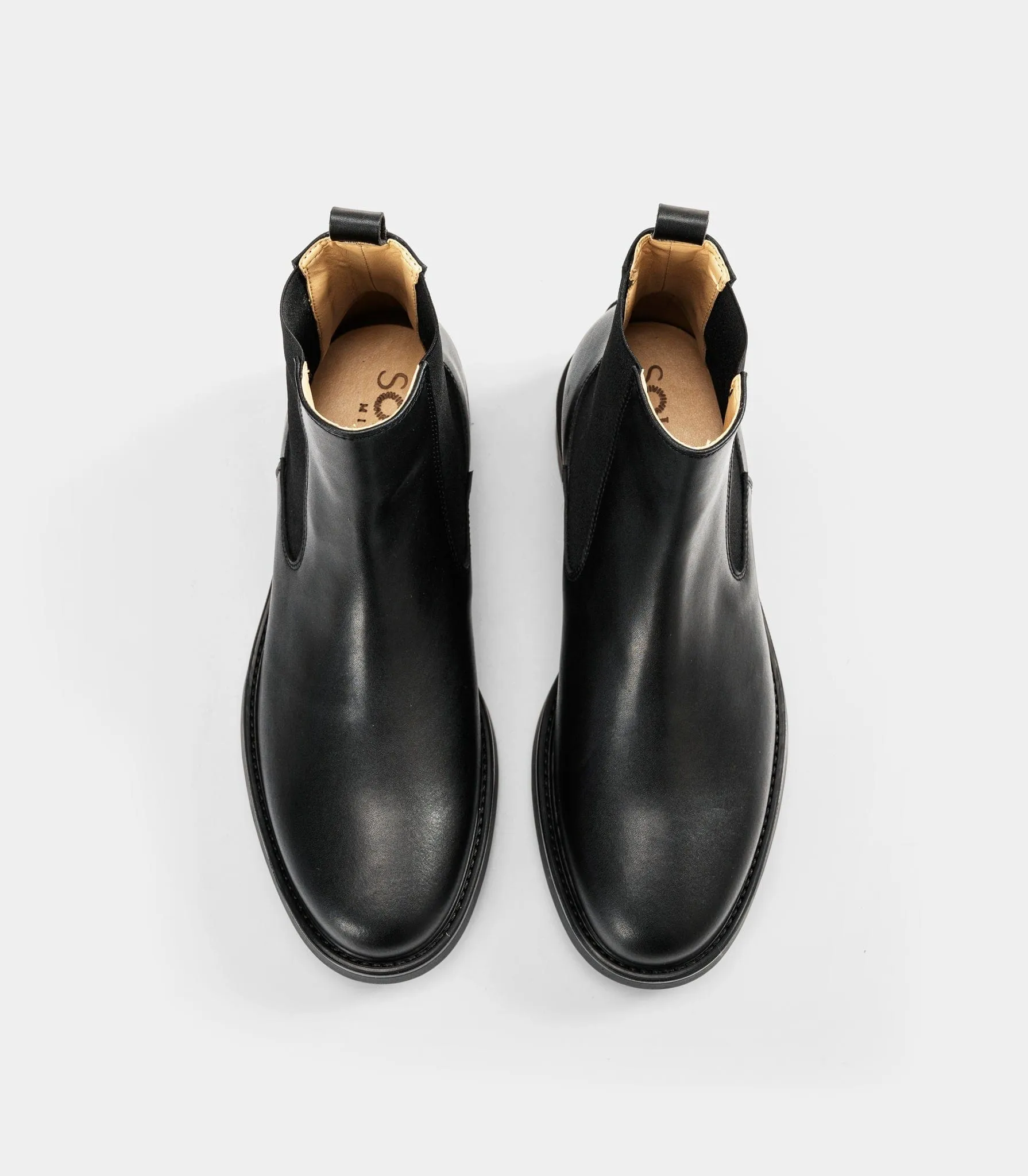 Herren Chelsea-Stiefel aus veganem Leder | Schwarz