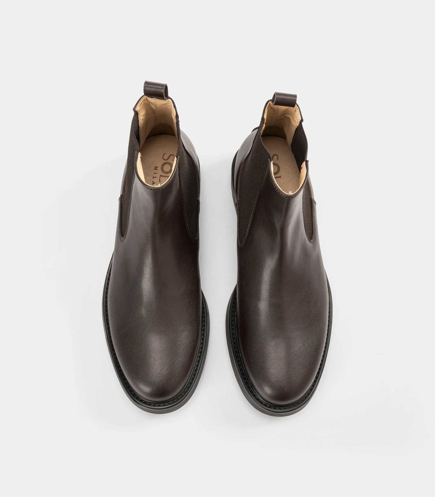 Herren Chelsea-Stiefel aus veganem Leder | Braun