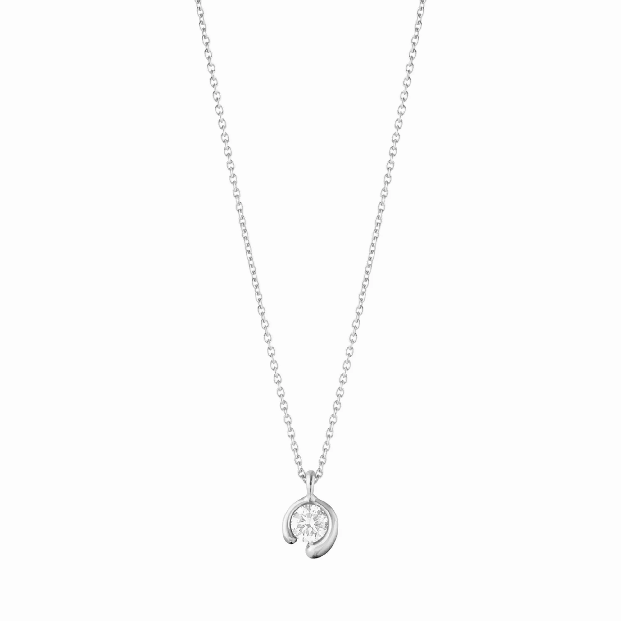 Mercy 18K White Gold Necklace w. 0.20 ct Diamond
