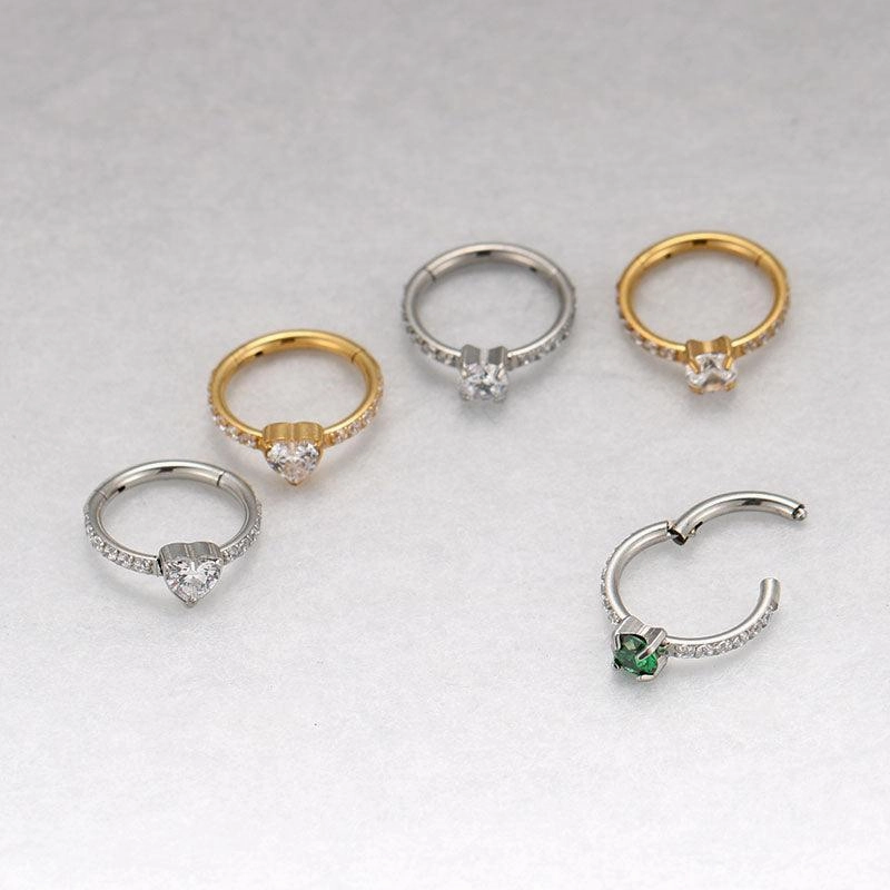 Micro Inlaid Zircon 8mm Small Studs 