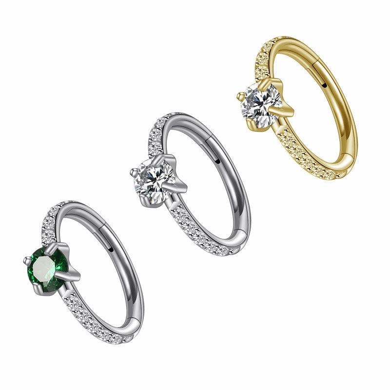 Micro Inlaid Zircon 8mm Small Studs