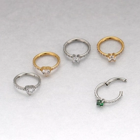 Micro Inlaid Zircon 8mm Small Studs 
