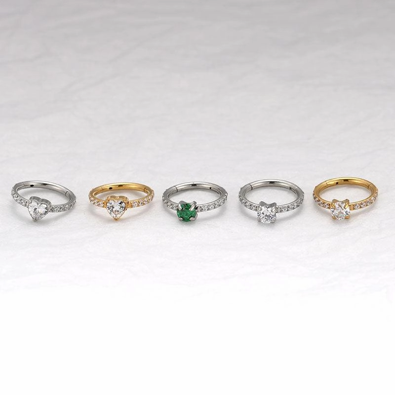 Micro Inlaid Zircon 8mm Small Studs