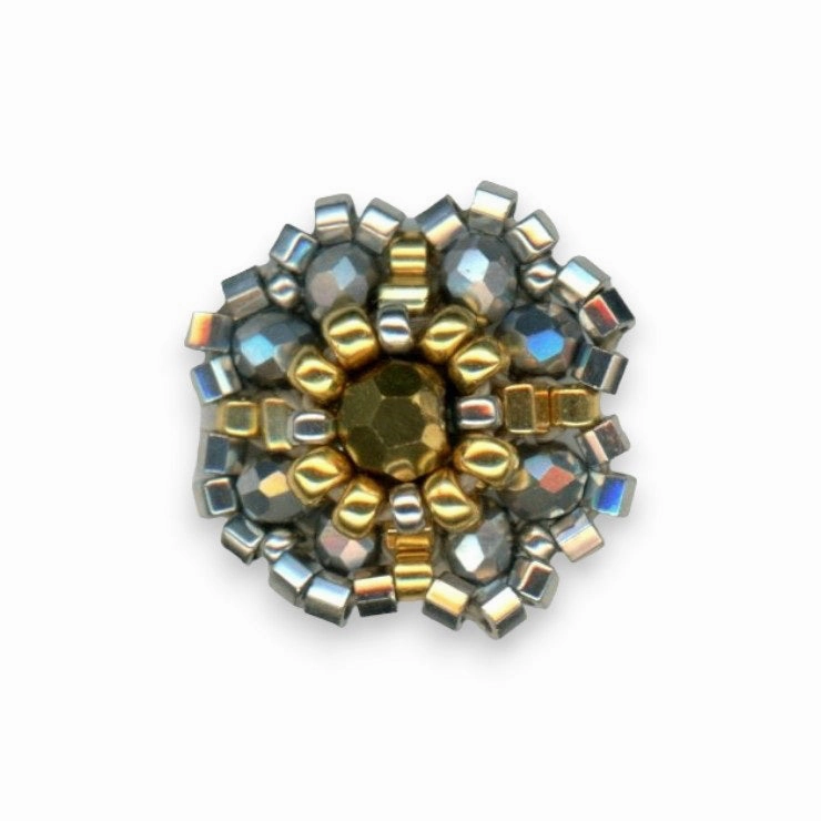 MIGUEL ASES - BEADED MIYUKI STUD EARRINGS