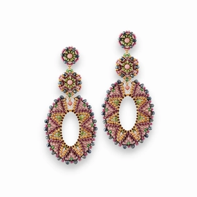 MIGUEL ASES - CRYSTAL MIYUKI BEAD EARRINGS ear-ear-stud  