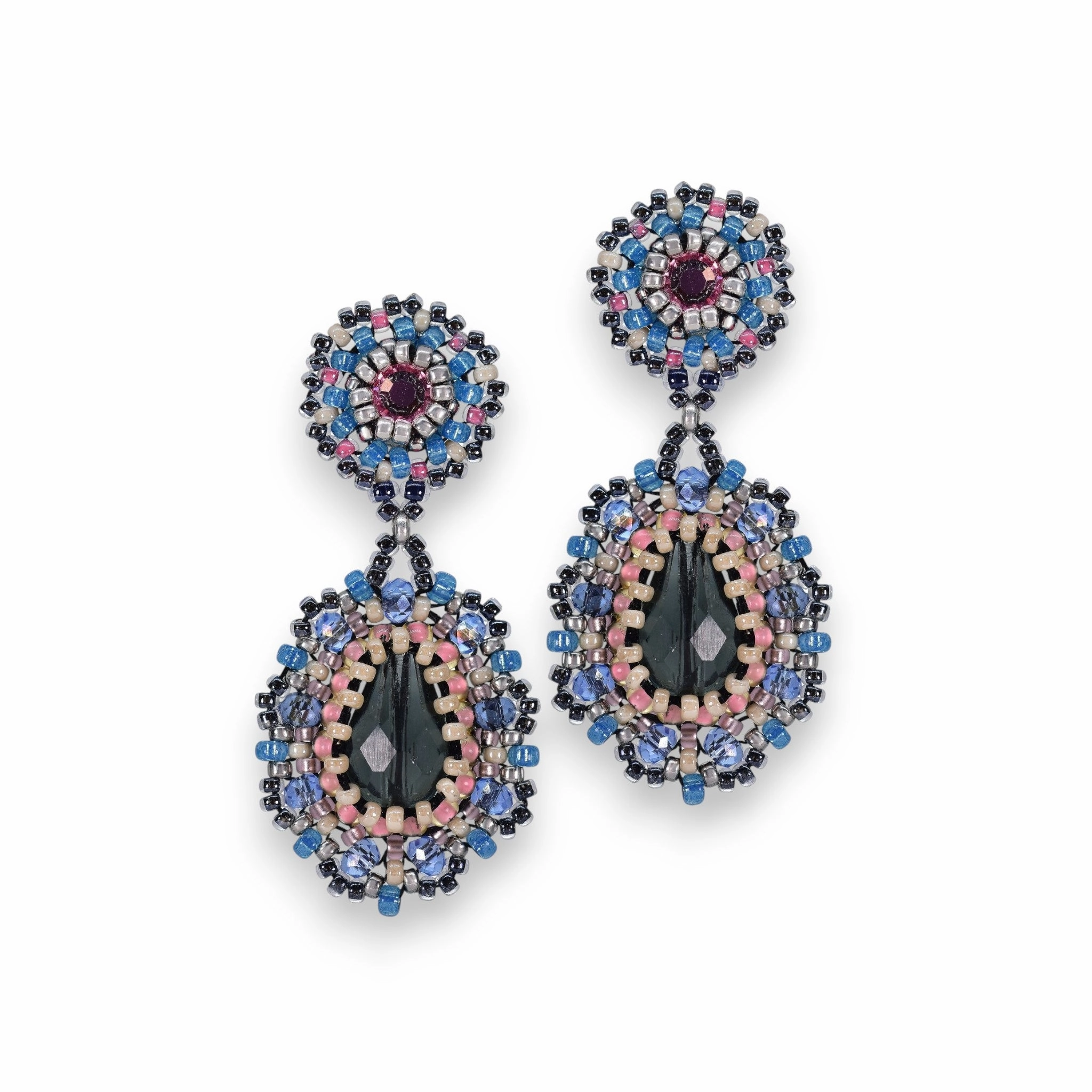 MIGUEL ASES - CRYSTAL MIYUKI DROP EARRINGS ear-ear-stud  