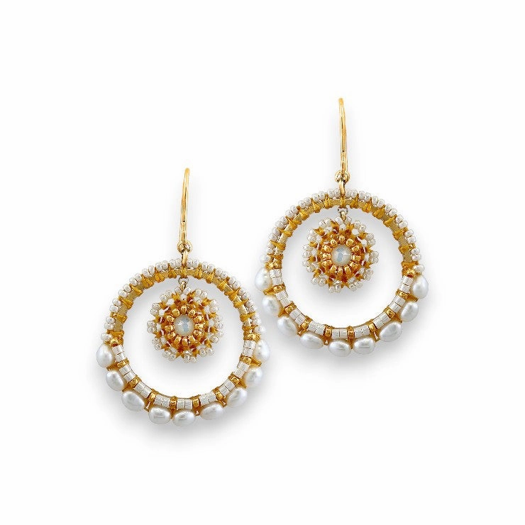 MIGUEL ASES - CRYSTAL MIYUKI DROP EARRINGS ear-ear-stud  