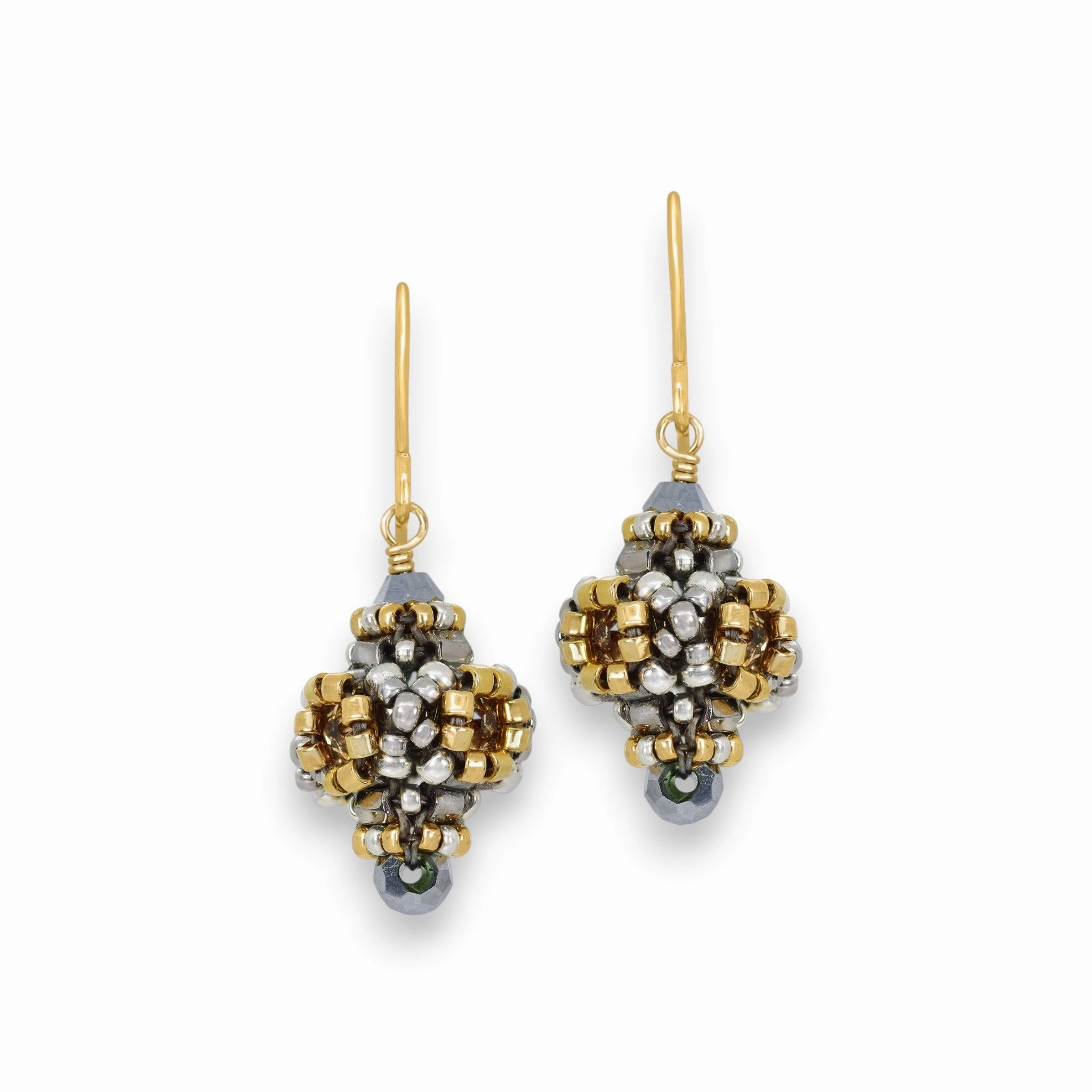 MIGUEL ASES - CRYSTAL MIYUKI PYRITE EARRINGS ear-ear-stud  