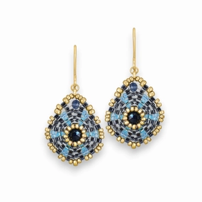 MIGUEL ASES - MIYUKE CRYSTAL BEAD DROP EARRINGS ear-ear-stud  