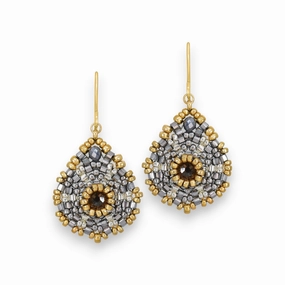 MIGUEL ASES - MIYUKE CRYSTAL PYRITE EARRINGS ear-ear-stud  