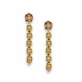 MIGUEL ASES - PINK CORAL MIYUKI DROP EARRINGS ear-ear-stud  