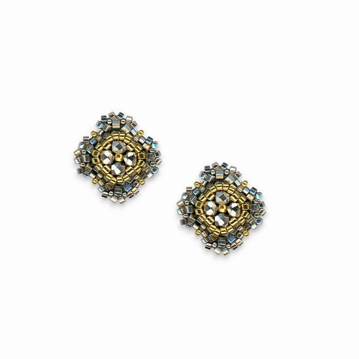 MIGUEL ASES - PYRITE MIYUKI STUD EARRINGS ear-ear-stud  