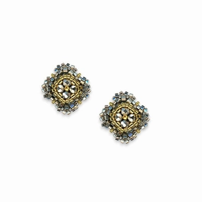 MIGUEL ASES - PYRITE MIYUKI STUD EARRINGS ear-ear-stud  
