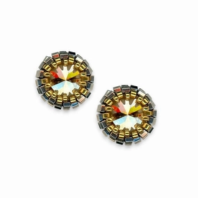 MIGUEL ASES - SWAROVSKI MIYUKI POST EARRINGS ear-ear-stud  