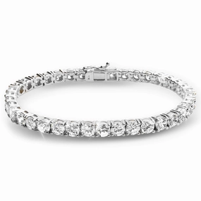 Millionaire Rhodium Tennis Bracelet hand-chain-bracelet  