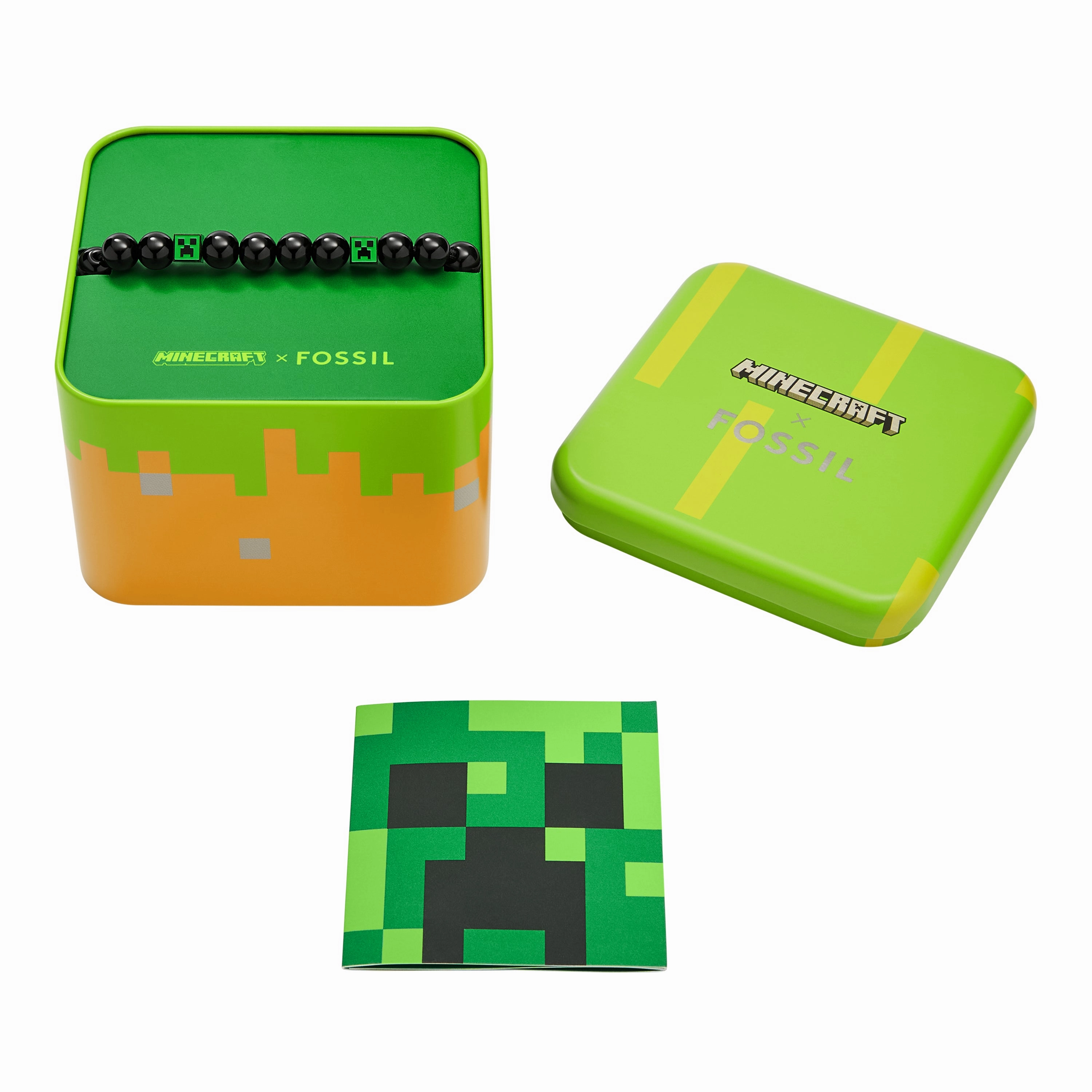 Minecraft x Fossil Special-Edition Beaded Bracelet