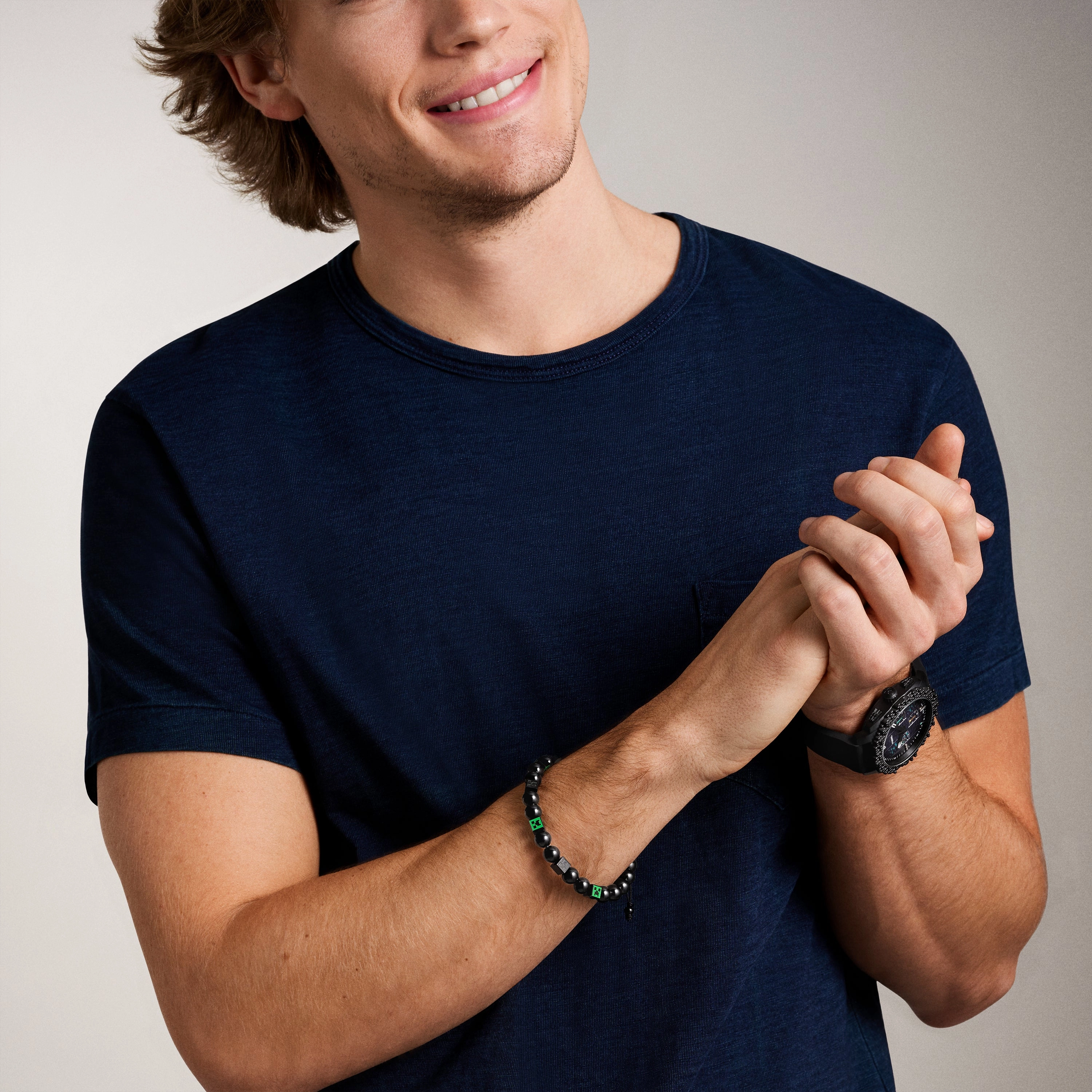 Minecraft x Fossil Special-Edition Beaded Bracelet
