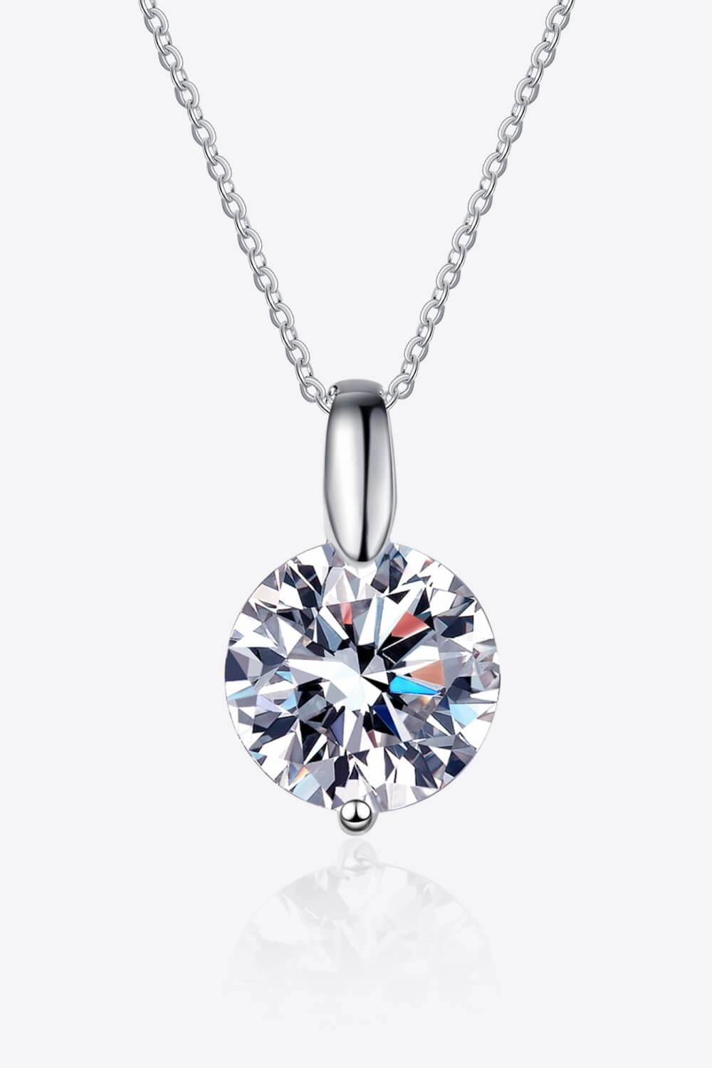 Minimalist 925 Sterling Silver Moissanite Pendant Necklace 