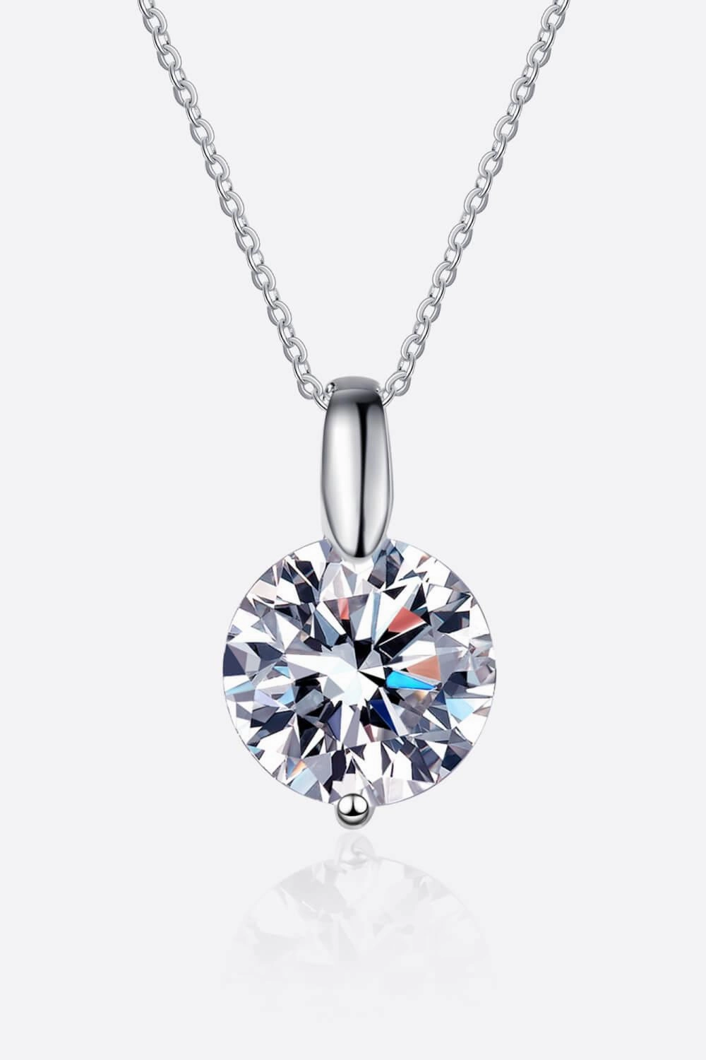Minimalist 925 Sterling Silver Moissanite Pendant Necklace 