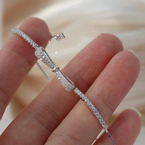 Minimalist Bow Pull Bracelet Women's Bracelet 