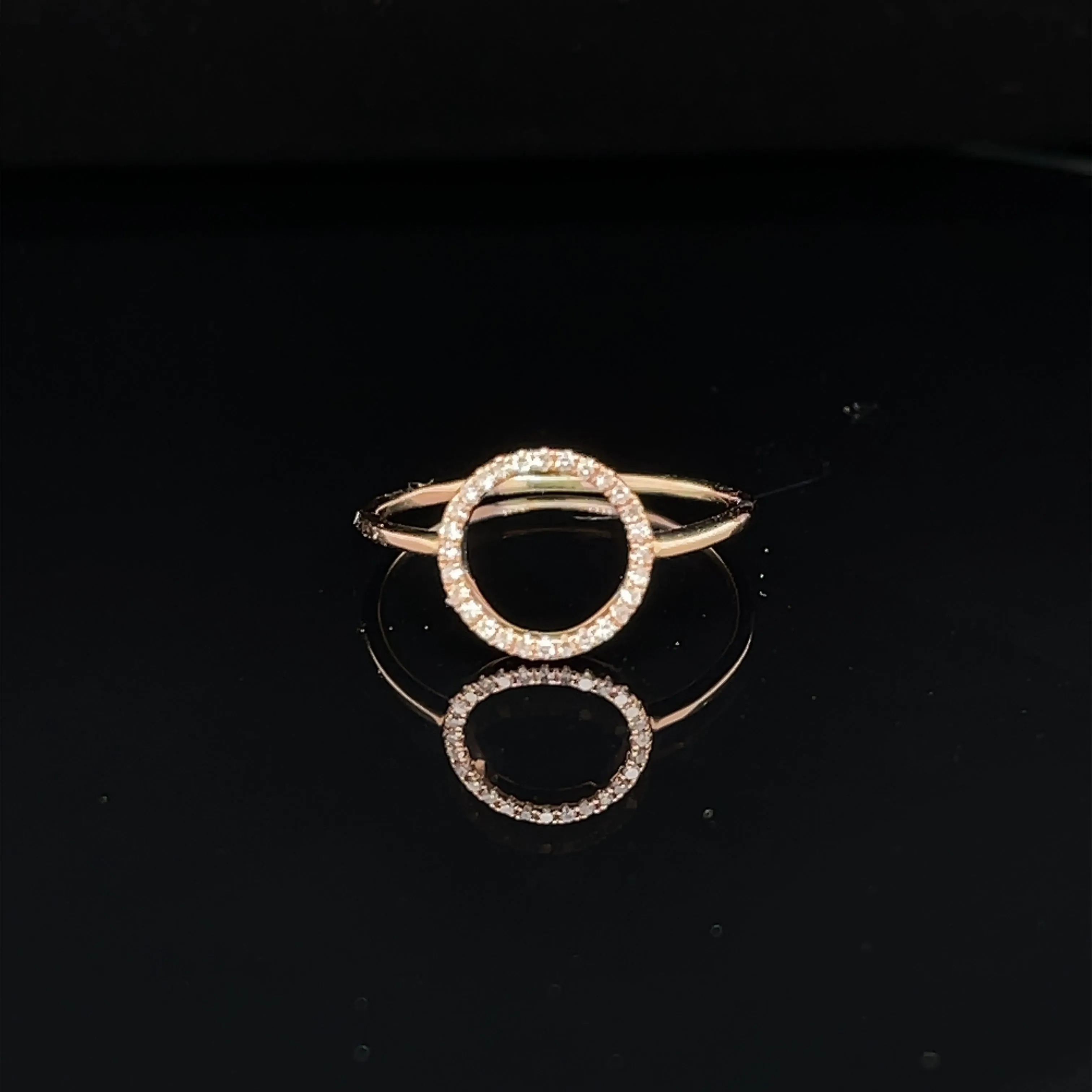 Modern Eternity Circle Diamond Ring in 14k Rose Gold - #160 - SR22513RG