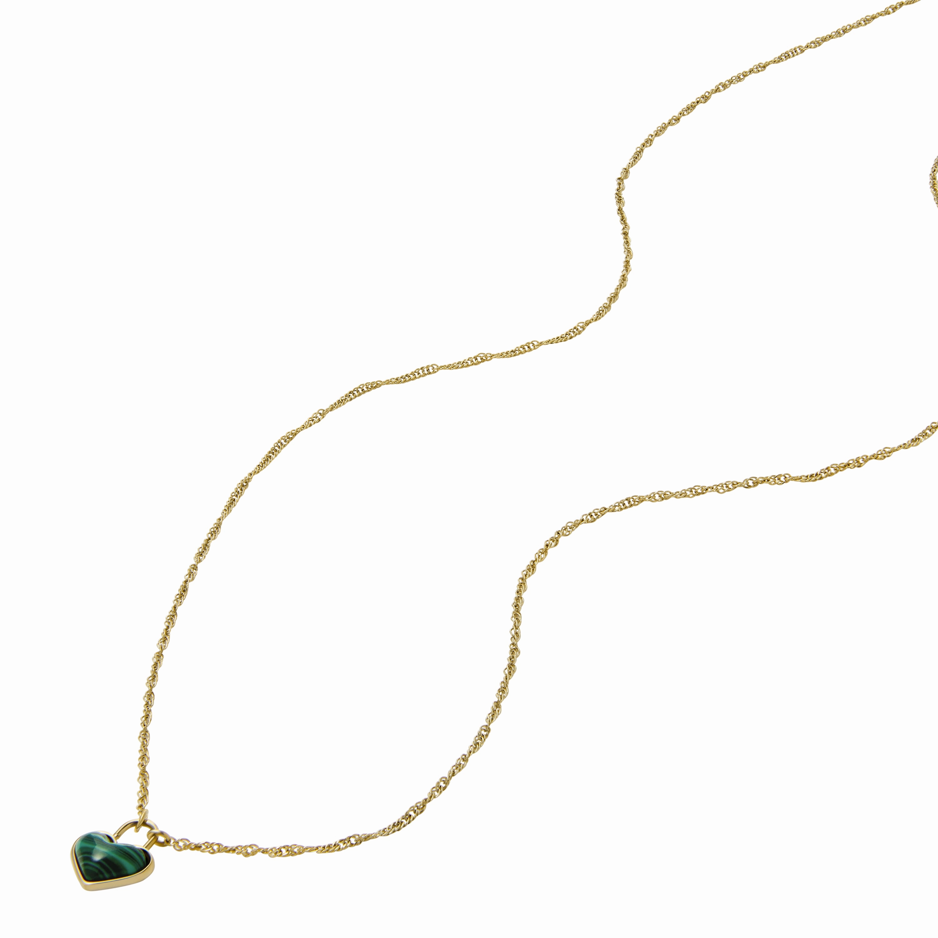 Modern Meadows Reconstituted Malachite Heart Pendant Necklace