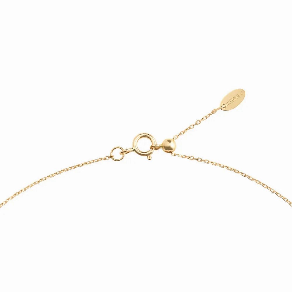 Modern Words Fine Clubs 18K Gold Necklace w. Diamond