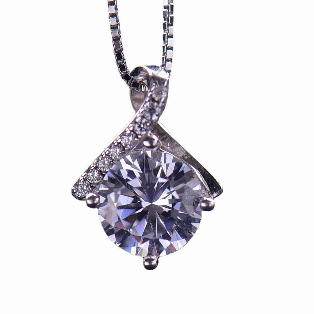 Moissanite 925 Silver Pendant D Color Necklace