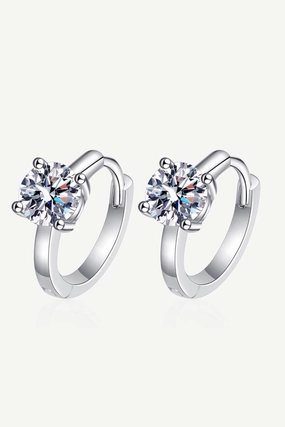 Moissanite Huggie Earrings 