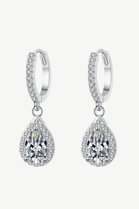 Moissanite Teardrop Earrings 