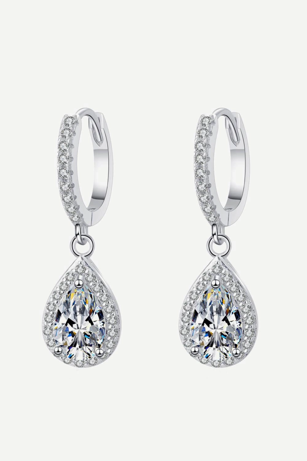 Moissanite Teardrop Earrings 