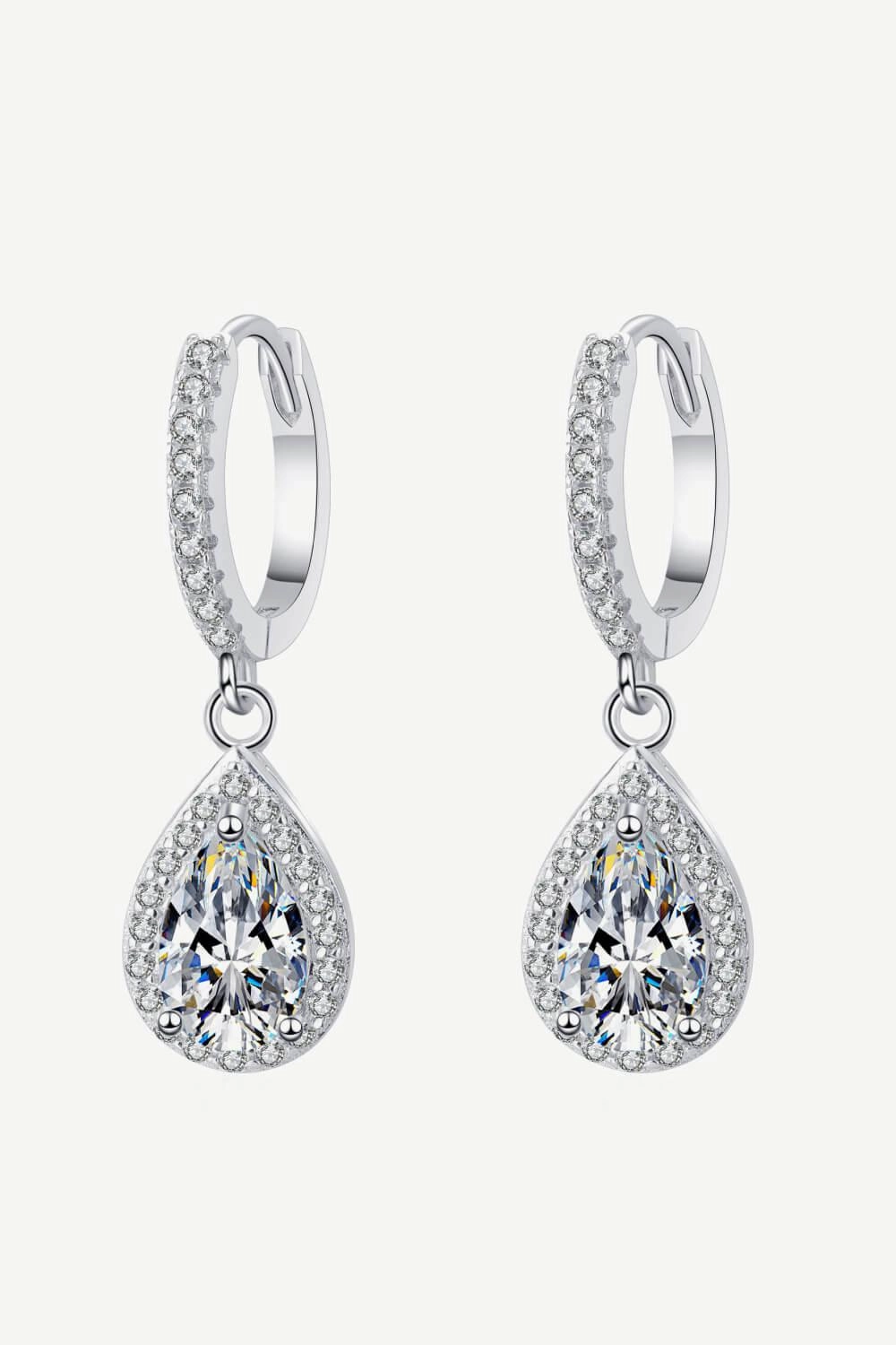 Moissanite Teardrop Earrings 