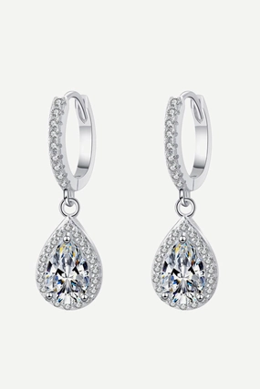 Moissanite Teardrop Earrings 