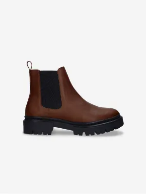 Molly Damen Vegan-Leder Chelsea Boots | Braun
