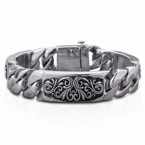 Montana Scroll Bracelet Steel 