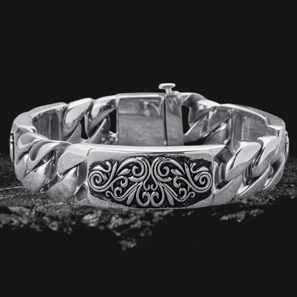 Montana Scroll Bracelet Steel