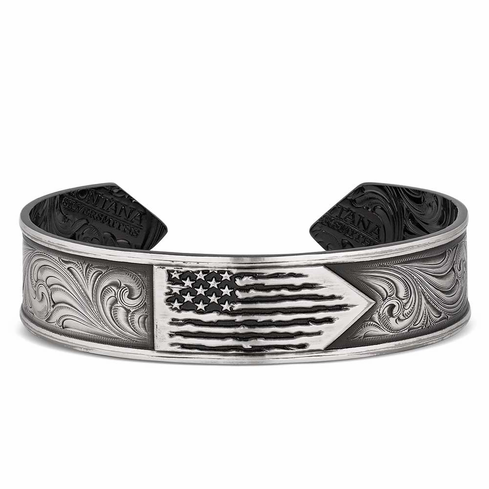 Montana Silversmith American Made Strength Cuff Bracelet texture-rose-gold  