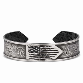 Montana Silversmith American Made Strength Cuff Bracelet texture-rose-gold  