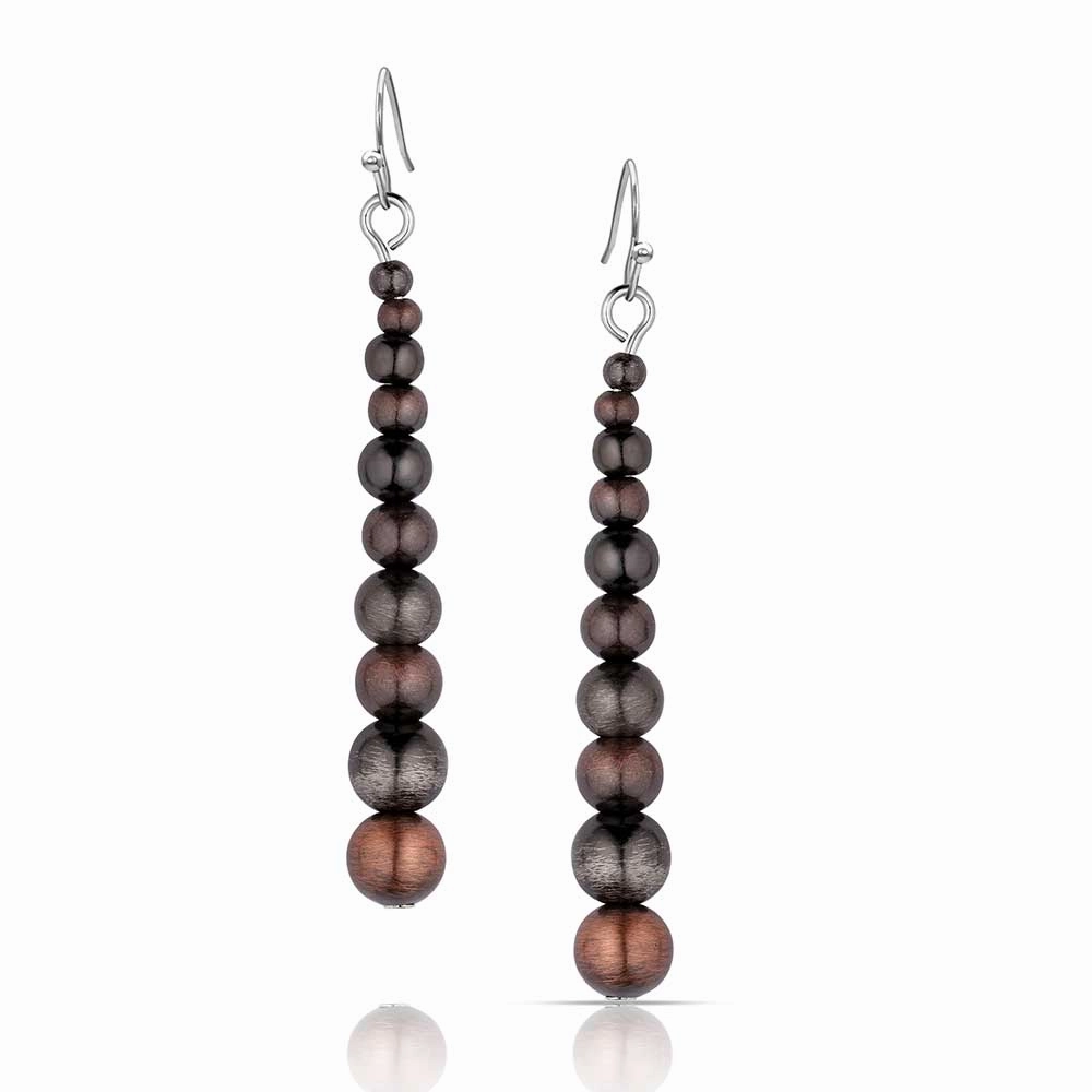 Montana Silversmith Blank Slate Beaded Earrings texture-rose-gold  