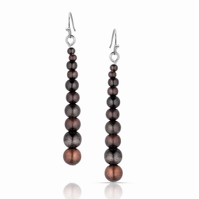 Montana Silversmith Blank Slate Beaded Earrings texture-rose-gold  