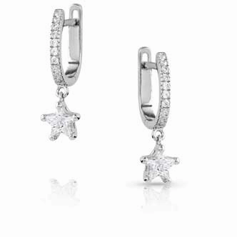 Montana Silversmith Catch a Falling Star Crystal Earrings texture-rose-gold  