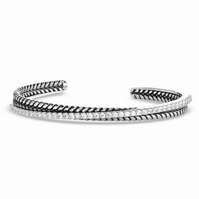 Montana Silversmith Crystal Crossover Bracelet texture-rose-gold  