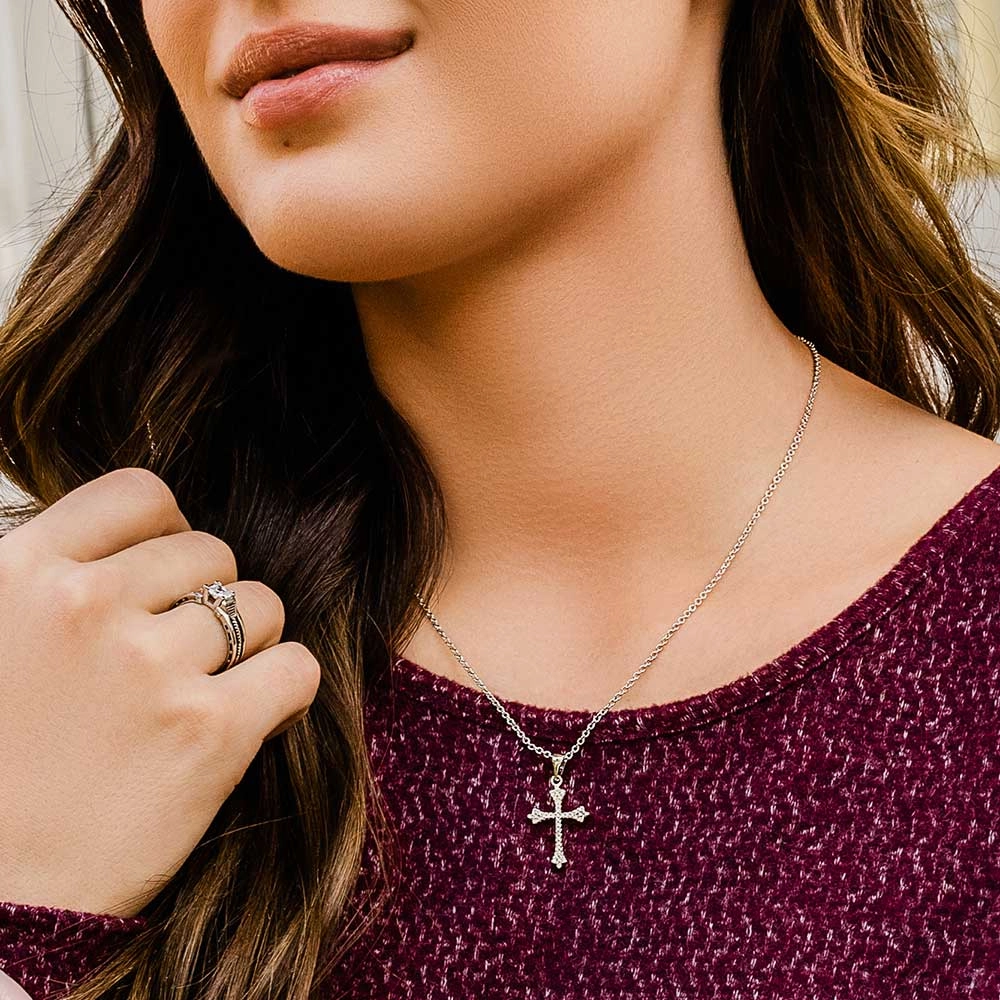 Montana Silversmith Ethereal Crystal Cross Necklace
