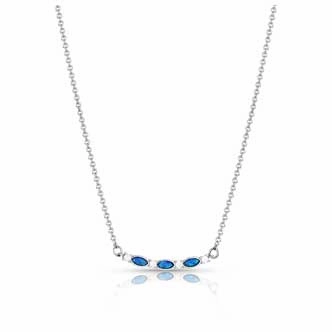 Montana Silversmith Moonlit Night Crystal Opal Necklace texture-rose-gold  