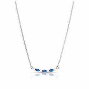Montana Silversmith Moonlit Night Crystal Opal Necklace texture-rose-gold  