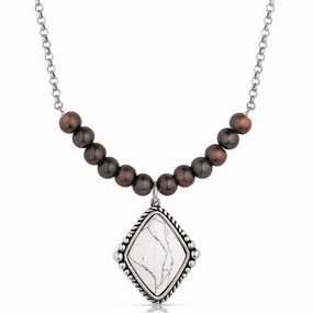 Montana Silversmith Slate Beaded Necklace texture-rose-gold  
